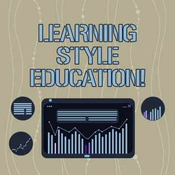 Handwriting text Learning Style Education. Concept meaning Method or technique a Stock Illustration