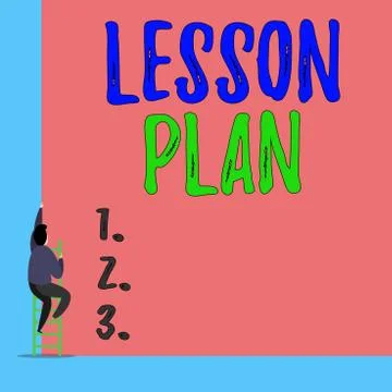 Handwriting text Lesson Plan. Concept meaning a teacher s is detailed イラスト素材