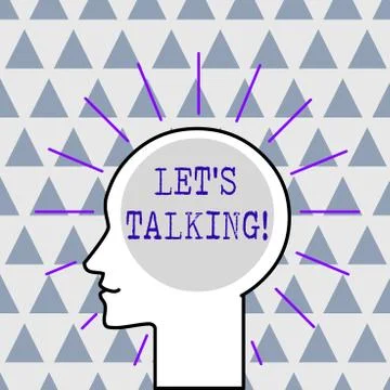 Handwriting text Let S Is Talking. Concept meaning to discuss something honestly Stock Illustration