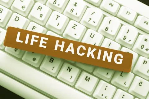 Handwriting text Life Hacking. Conceptual photo Simple and clever techniques in Foto stock