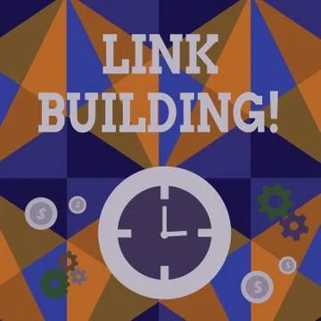 Handwriting text Link Building. Concept meaning process of acquiring hyperlin 스톡 일러스트