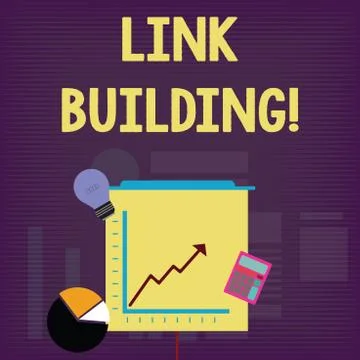 Handwriting text Link Building. Concept meaning process of acquiring hyperlinks イラスト素材