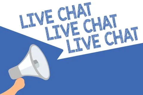 Handwriting text Live Chat Live Chat Live Chat. Concept meaning talking with  Illustration