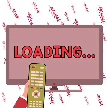 Handwriting text Loading. Internet Concept time takes to download and display Stock Illustration