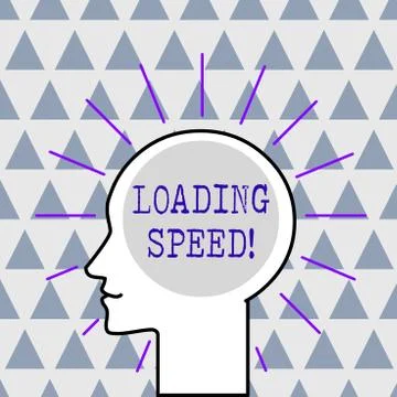 Handwriting text Loading Speed. Concept meaning time takes to download and di Illustrazione stock