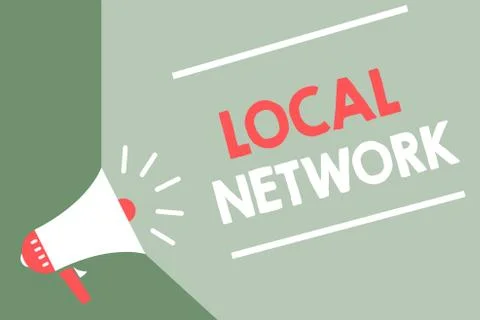 Handwriting text Local Network. Concept meaning Intranet LAN Radio Waves DSL Ilustración de archivo