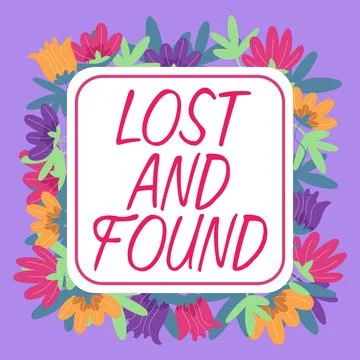 Handwriting text Lost And Found. Business approach Place where you can find Stock Illustration