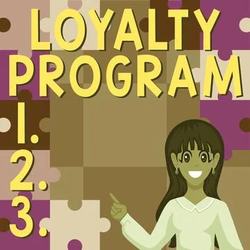 Handwriting text Loyalty Program. Business concept marketing effort that provide Illustrazione stock