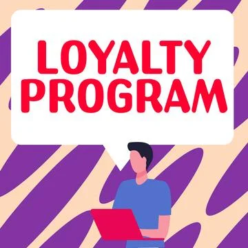 Handwriting text Loyalty Program. Internet Concept marketing effort that provide Illustrazione stock