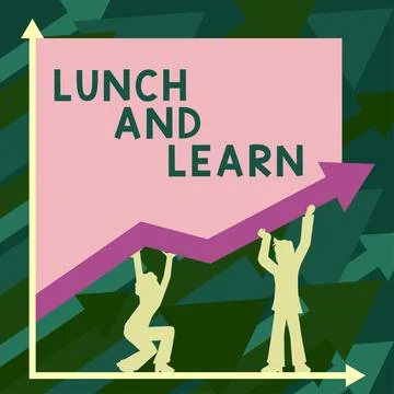 Handwriting text Lunch And Learn. Business approach Have meal and study イラスト素材