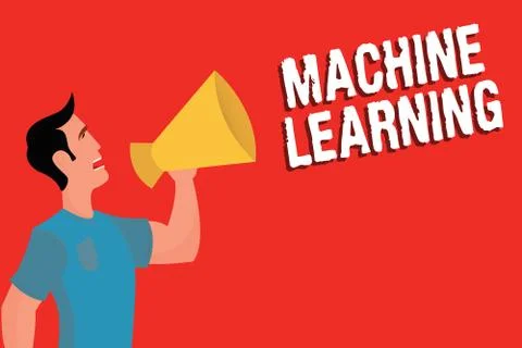 Handwriting text Machine Learning. Concept meaning give computers the ability to イラスト素材