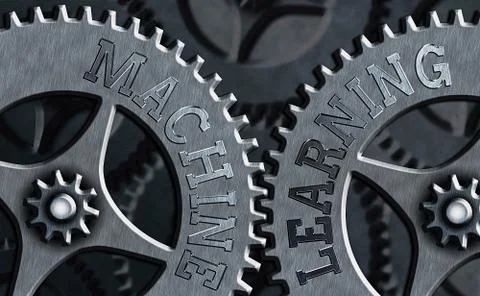 Handwriting text Machine Learning. Concept meaning give computers the ability to Stock Illustration