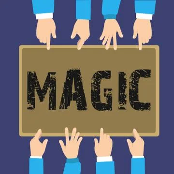 Handwriting text Magic. Concept meaning power of influencing events using Illustrazione stock