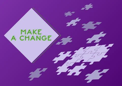 Handwriting text Make A Change. Internet Concept Create a Difference Alteration Stock Illustration