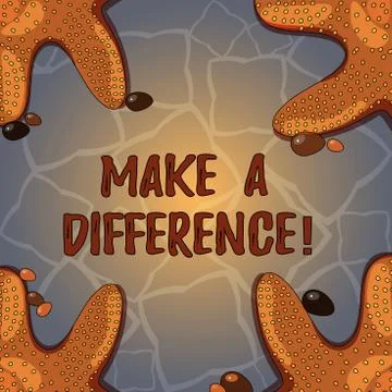 Handwriting text Make A Difference. Concept meaning have significant effect on Stock Illustration