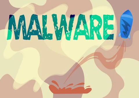 Handwriting text Malware. Business idea malicious software or file that is Stock Illustration