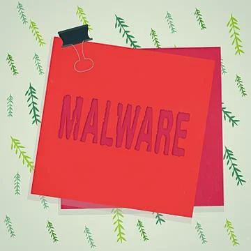 Handwriting text Malware. Concept meaning malicious software or file that is Stock Illustration