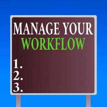 Handwriting text Manage Your Workflow. Concept meaning Workforce organization 스톡 일러스트