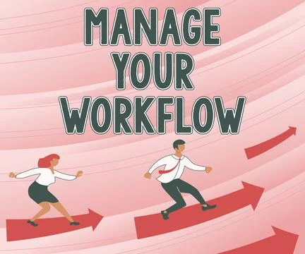 Handwriting text Manage Your Workflow. Word for Workforce organization and 스톡 일러스트