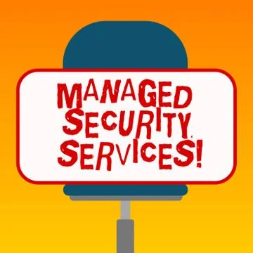Handwriting text Managed Security Services. Concept meaning approach in Stock Illustration