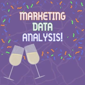 Handwriting text Marketing Data Analysis. Concept meaning Collecting data Illustrazione stock