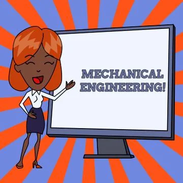 Handwriting text Mechanical Engineering. Concept meaning deals with Design Stock Illustration