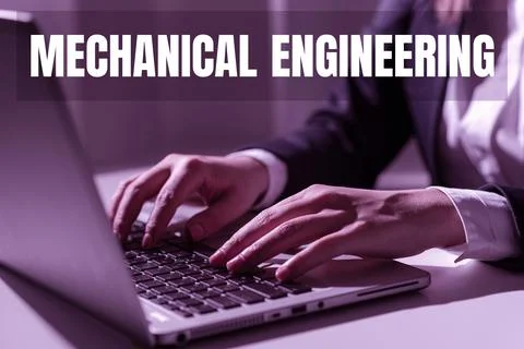Handwriting text Mechanical Engineering. Internet Concept deals with Design Stock Photos
