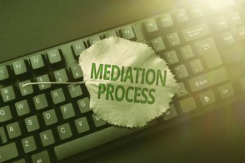 Handwriting text Mediation Process. Concept meaning informal and flexible Stock Photos