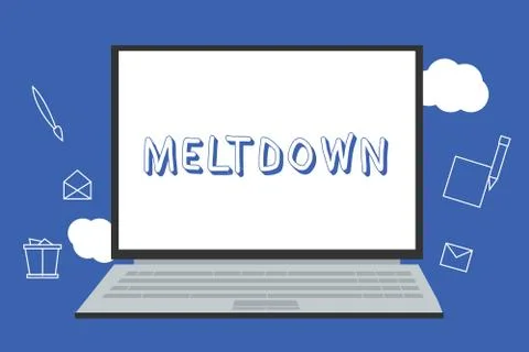 Handwriting text Meltdown. Concept meaning disastrous collapse or breakdown 스톡 일러스트
