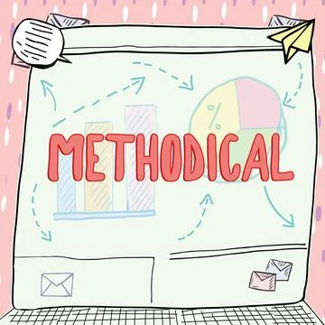 Handwriting text Methodical. Business idea System of Methods used in a study or Stock Illustration