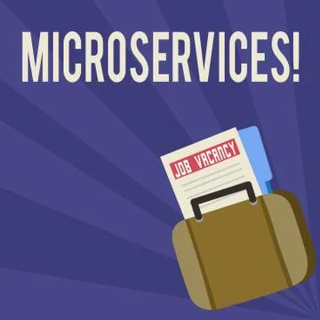 Handwriting text Microservices. Concept meaning Software development technique Stock Illustration