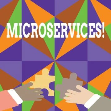 Handwriting text Microservices. Concept meaning Software development technique 스톡 일러스트