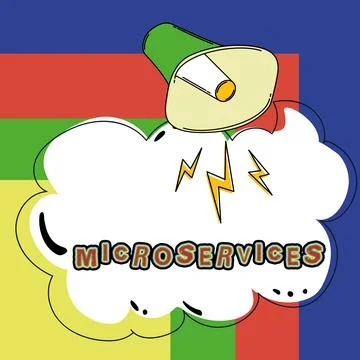 Handwriting text Microservices. Internet Concept Software development technique Stock-Illustration