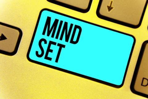 Handwriting text Mind Set. Concept meaning A standard thought of a person of  Stock Illustration