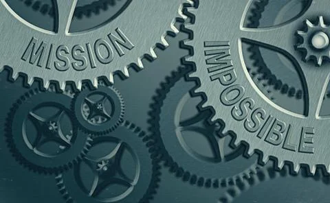 Handwriting text Mission Impossible. Concept meaning Difficult Dangerous Stock Illustration