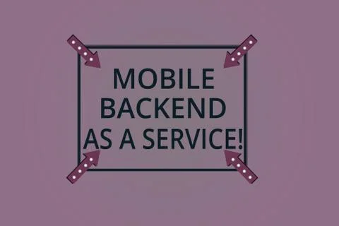 Handwriting text Mobile Backend As A Service. Concept meaning Mbaas Link web and Stock-Illustration