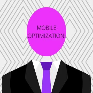 Handwriting text Mobile Optimization. Concept meaning Site Content Reformatted イラスト素材