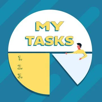 Handwriting text My Tasks. Concept meaning assigned piece of work often to be Ilustración de archivo