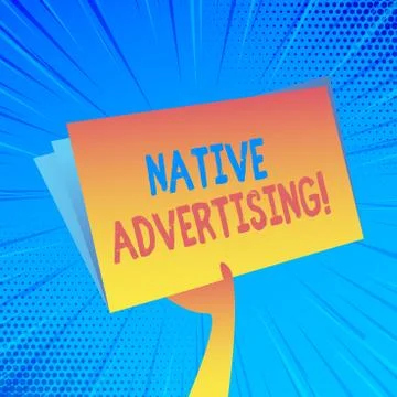 Handwriting text Native Advertising. Concept meaning paid media where the ad Stock Illustration