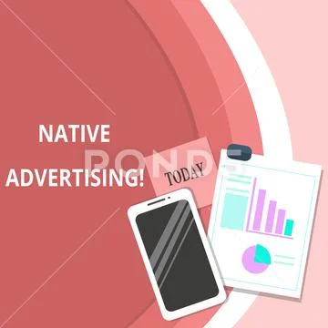 Handwriting text Native Advertising. Concept meaning Online Paid Ads Match the Stock Illustration