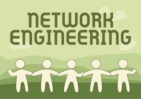 Handwriting text Network Engineering. Business concept field concerned with イラスト素材