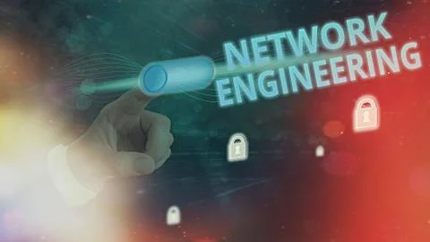 Handwriting text Network Engineering. Concept meaning professional who has the Stock Photos