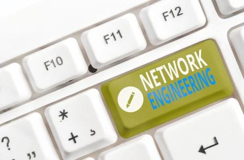 Handwriting text Network Engineering. Concept meaning professional who has the Stock Photos