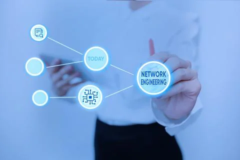 Handwriting text Network Engineering. Concept meaning professional who has the Stock Photos