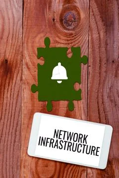 Handwriting text Network Infrastructure. Business concept Hardware and Software Stock Photos