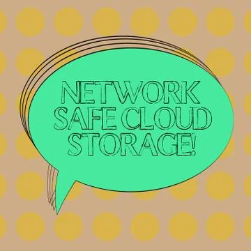 Handwriting text Network Safe Cloud Storage. Concept meaning Security on new イラスト素材