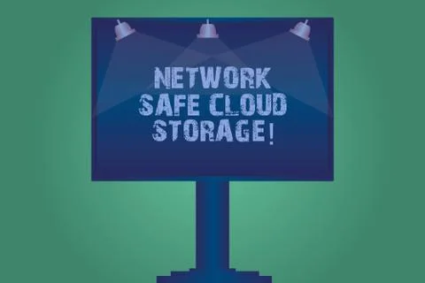Handwriting text Network Safe Cloud Storage. Concept meaning Security on new イラスト素材