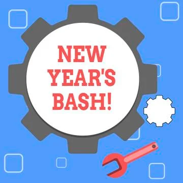 Handwriting text New Year S Bash. Concept meaning Celebration of the 365 days Illustrazione stock