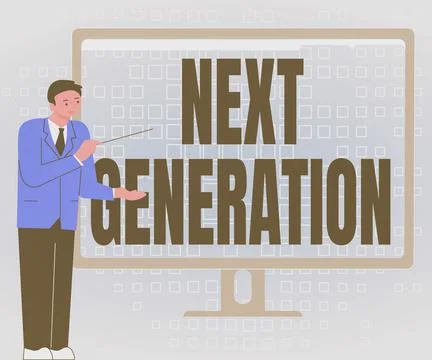 Handwriting text Next Generation. Business showcase product that has been Ilustración de archivo