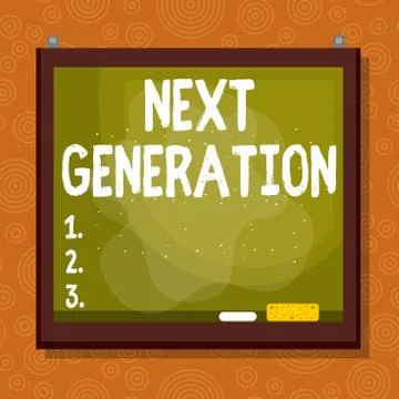 Handwriting text Next Generation. Concept meaning product that has been Ilustración de archivo